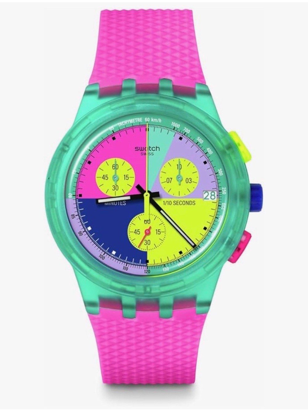 SWATCH NEON FLASH ARROW WATCH